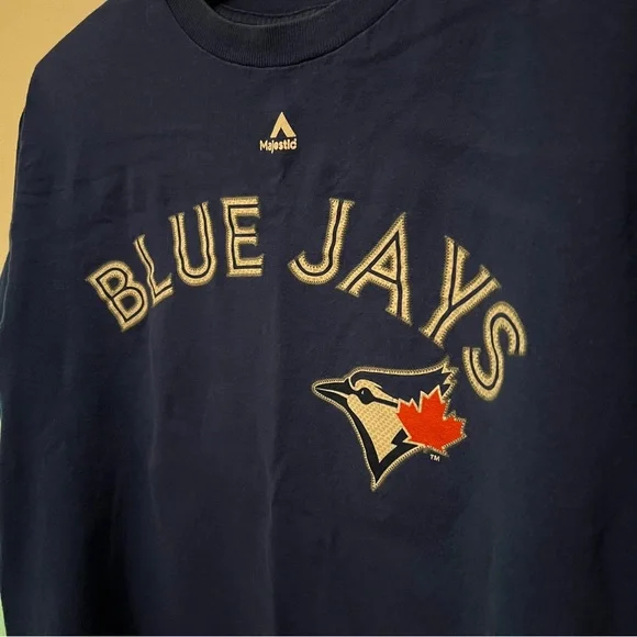 Toronto Blue Jays Josh Donaldson Medium Name Number Blue T-Shirt MLB Baseball - Picture 7 of 11
